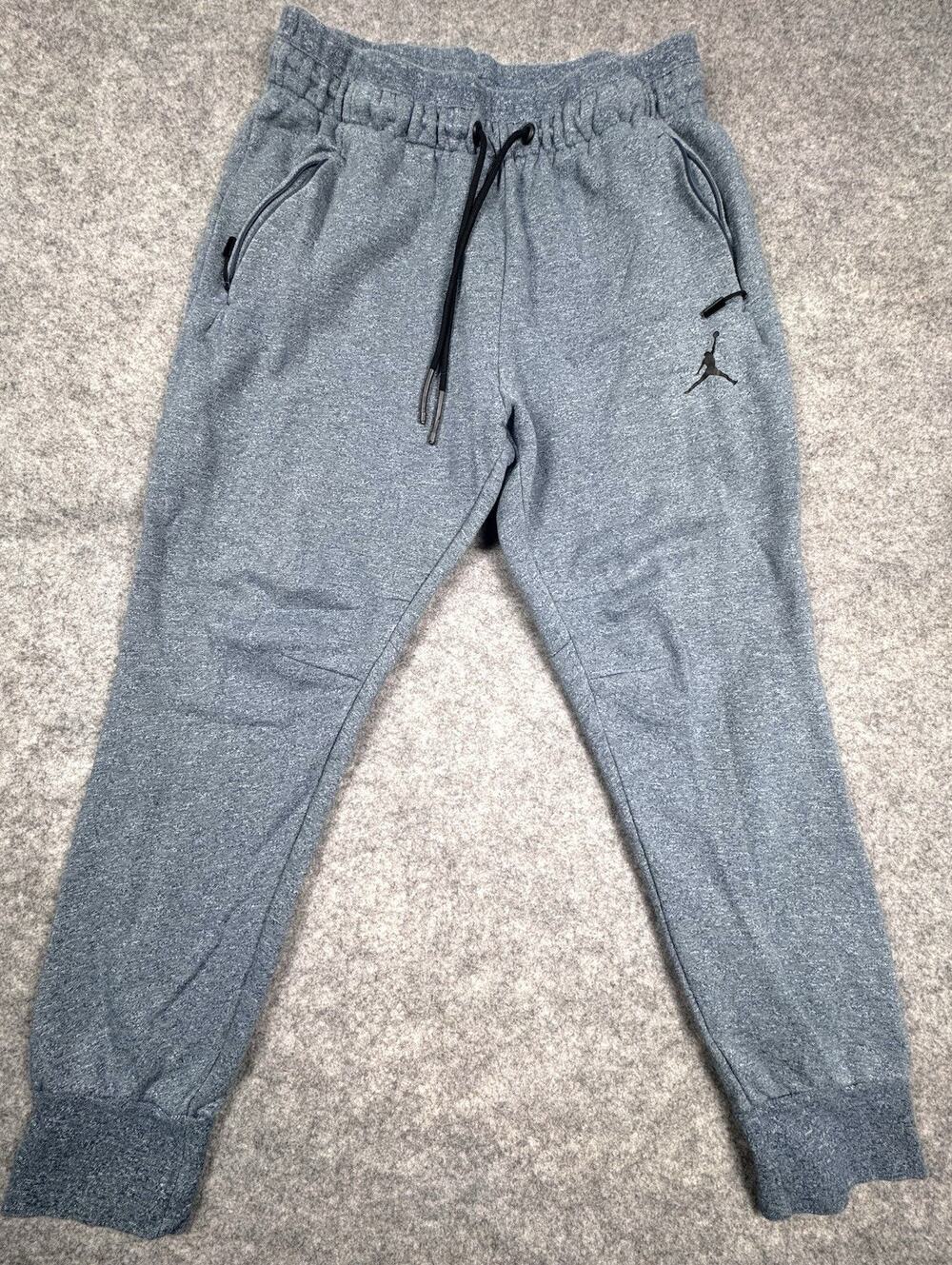 Jordan Mens Jumpman Fleece Jogger Sweatpants Gray Size XL